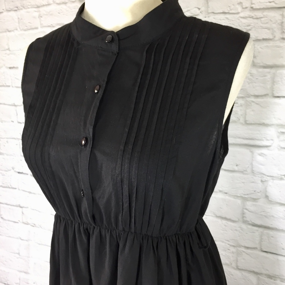 Uno Core Black Cotton eyelet tiered medium dress - Picture 5 of 7